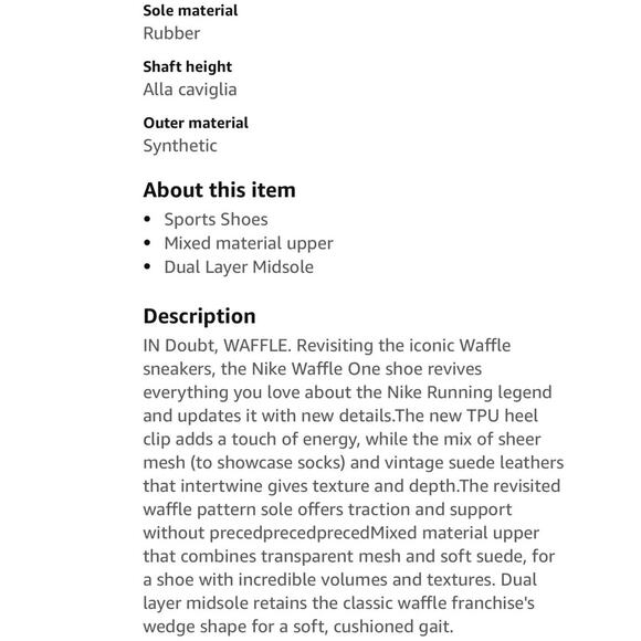 Nike Waffle One white and gray shoes - Picture 12 of 12